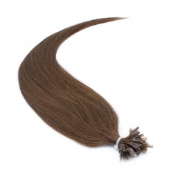 50cm vlasy evropského typu pro metodu keratin 0,7g/pr. – středně hnědá
