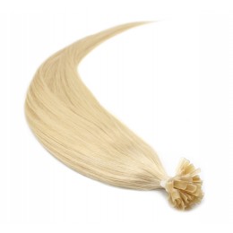 50cm vlasy evropského typu pro metodu keratin 0,7g/pr. – nejsvětlejší blond