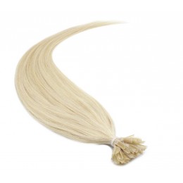 60cm vlasy evropského typu pro metodu keratin 0,7g/pr. – platina