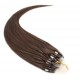 40cm vlasy evropského typu pro metodu Micro Ring / Easy Loop 0,7g/pr. – tmavě hnědá