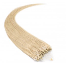 40cm vlasy evropského typu pro metodu Micro Ring / Easy Loop 0,7g/pr. – nejsvětlejší blond