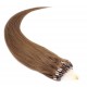 60cm vlasy evropského typu pro metodu Micro Ring / Easy Loop 0,7g/pr. – světlejší hnědá