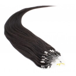 40cm vlasy evropského typu pro metodu Micro Ring / Easy Loop 0,7g/pr. – přírodní černá