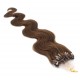 50cm vlasy pro metodu Micro Ring / Easy Loop 0,5g/pr. vlnité – středně hnědá