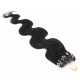 50cm vlasy pro metodu Micro Ring / Easy Loop 0,7g/pr. vlnité – černá