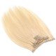 Clip in vlasy k prodlužování 60cm, 120g, 100% lidské, REMY - nejsvětlejší blond