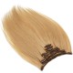 Clip in vlasy 40cm Remy pravé lidské AAA - přírodní blond