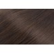 Deluxe clip in vlasy vlnité 100% lidské REMY 50cm - tmavě hnědá