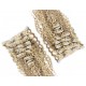 Deluxe clip in kudrnaté vlasy 100% lidské REMY 50cm - platina/světle hnědá