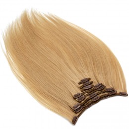 Clip in vlasy 40cm REMY lidské vlasy 100g - přírodní blond