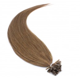 40cm vlasy evropského typu pro metodu keratin 0,5g/pr. – světlejší hnědá