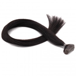 45cm slovanské Tape hair / Tape IN vlasy – přírodní černá