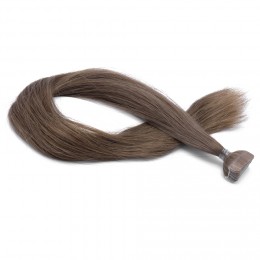 45cm slovanské Tape hair / Tape IN vlasy – středně hnědá
