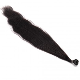 45cm slovanské vlasy pro metodu keratin 0,7g/pr. – přírodní černá