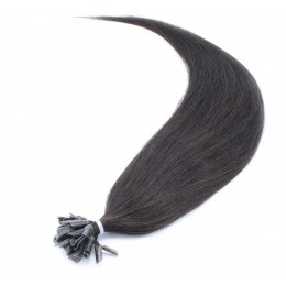 Vlasy na keratin, lidské, 50cm 0,5g/pr., na dredy – přírodní černá