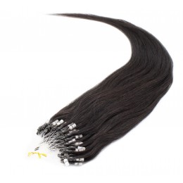 Vlasy na keratin, lidské, 50cm 0,5g/pr., na dredy – přírodní černá