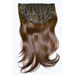 Easy Clip 50cm - lidské vlasy REMY - tmavě hnědá