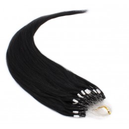 40cm vlasy evropského typu pro metodu Micro Ring / Easy Loop 0,5g/pr. – černá