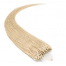 40cm vlasy evropského typu pro metodu Micro Ring / Easy Loop 0,5g/pr. – nejsvětlejší blond