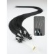 40cm vlasy evropského typu pro metodu Micro Ring / Easy Loop 0,7g/pr. – černá