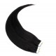 50cm Tape hair / pu extension / Tape IN lidské vlasy remy – černá