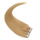 60cm Tape hair / pu extension / Tape IN lidské vlasy remy – přírodní blond
