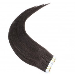 60cm Tape hair / pu extension / Tape IN lidské vlasy remy – přírodní černá