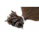 50cm vlasy pro metodu keratin 0,7g/pr. vlnité – středně hnědá