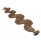 60cm vlasy pro metodu keratin 0,5g/pr. vlnité – světlejší hnědá