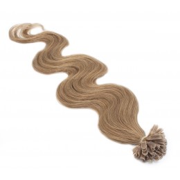 60cm vlasy pro metodu keratin 0,5g/pr. vlnité – světle hnědá