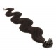 60cm vlasy pro metodu keratin 0,7g/pr. vlnité – přírodní černá