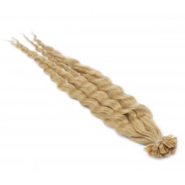 50cm vlasy pro metodu keratin 0,7g/pr. kudrnaté – nejsvětlejší blond