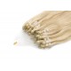 50cm vlasy pro metodu Micro Ring / Easy Loop 0,5g/pr. vlnité – nejsvětlejší blond