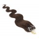 60cm vlasy pro metodu Micro Ring / Easy Loop 0,7g/pr. vlnité – tmavě hnědá