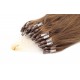 50cm vlasy pro metodu Micro Ring / Easy Loop 0,5g/pr. kudrnaté – světlejší hnědá