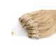 50cm vlasy pro metodu Micro Ring / Easy Loop 0,7g/pr. kudrnaté – přírodní blond