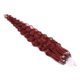 50cm vlasy pro metodu Micro Ring / Easy Loop 0,7g/pr. kudrnaté – měděná