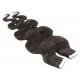 50cm Tape hair / pu extension / Tape IN lidské vlasy remy vlnité – přírodní černá