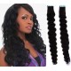 50cm Tape hair / pu extension / Tape IN lidské vlasy remy kudrnaté – černá