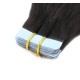 50cm Tape hair / pu extension / Tape IN lidské vlasy remy kudrnaté – přírodní černá