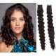 50cm Tape hair / pu extension / Tape IN lidské vlasy remy kudrnaté – přírodní černá