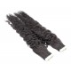 50cm Tape hair / pu extension / Tape IN lidské vlasy remy kudrnaté – přírodní černá